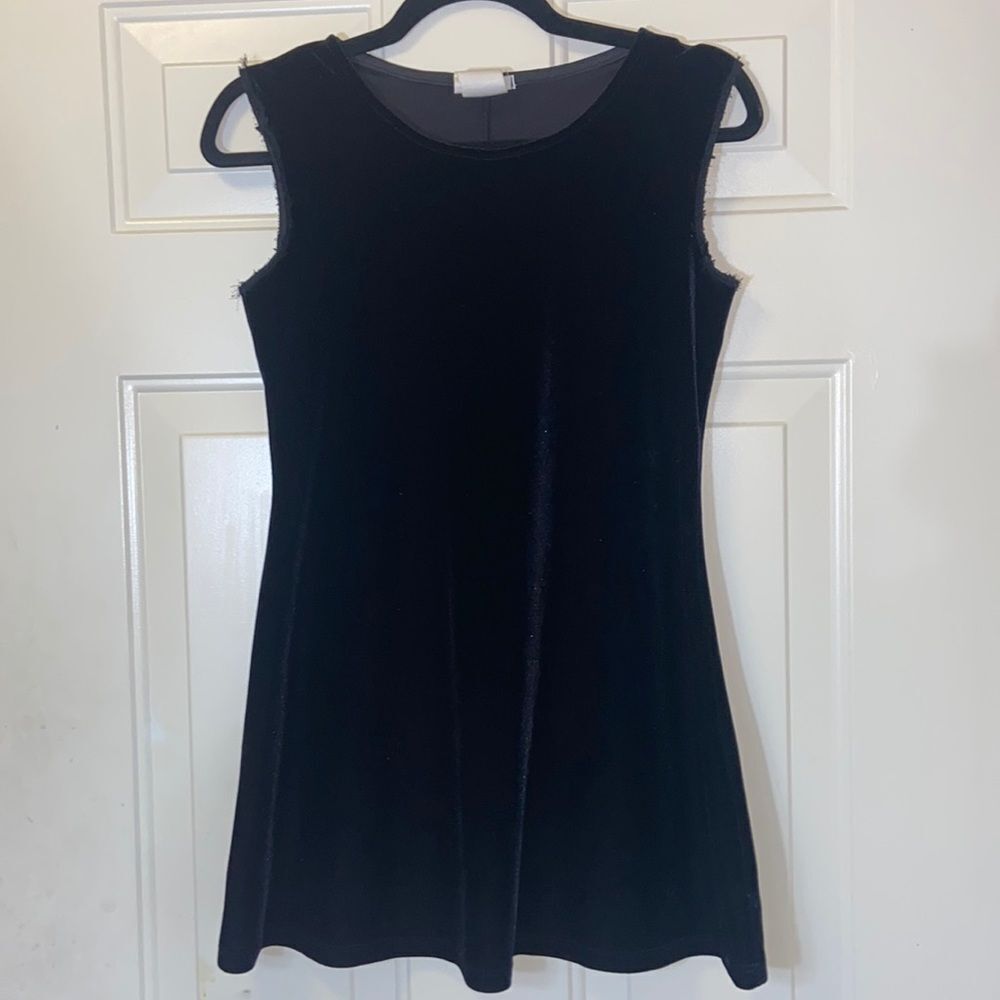 Vintage Hana Black Velvet Woman Dress Size L